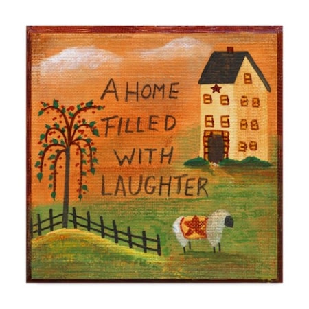 Cheryl Bartley 'A Home Filled With Laughter' Canvas Art,14x14